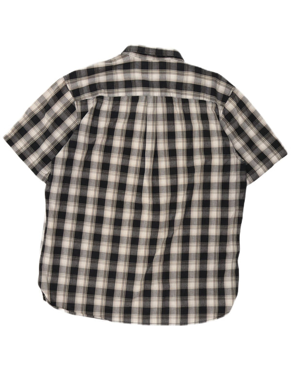 Camicia Quiksilver da uomo a maniche corte, vestibilità regolare, XL, in cotone a quadri grigi