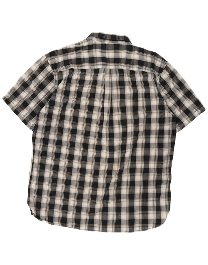 Camicia Quiksilver da uomo a maniche corte, vestibilità regolare, XL, in cotone a quadri grigi