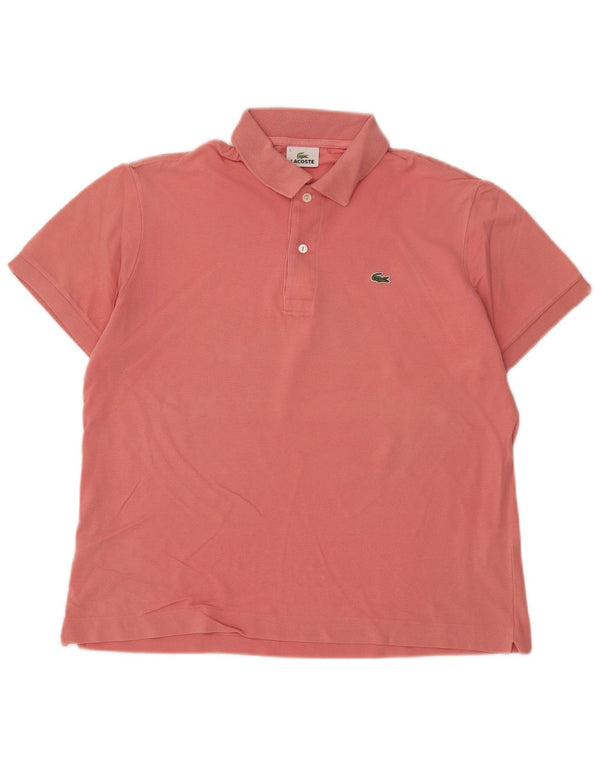 Polo da uomo Lacoste taglia 5 grande in cotone rosa