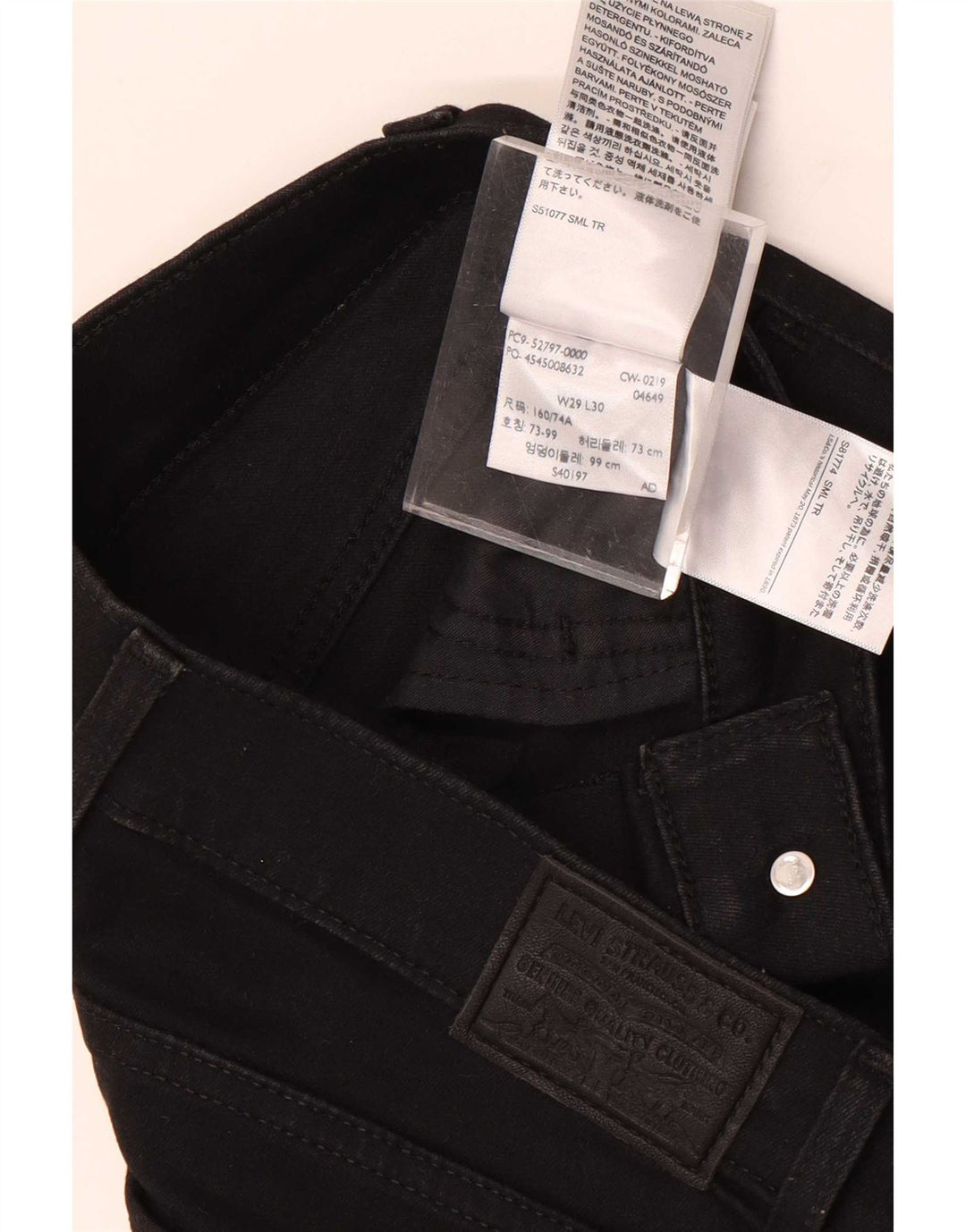 Jeans skinny da donna Levi's W29 L30 cotone nero