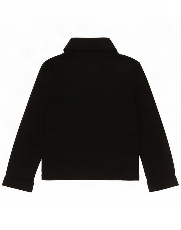 Marks & Spencer Top cardigan aperto con maniche a 3/4 da donna UK 12 Medio Nero