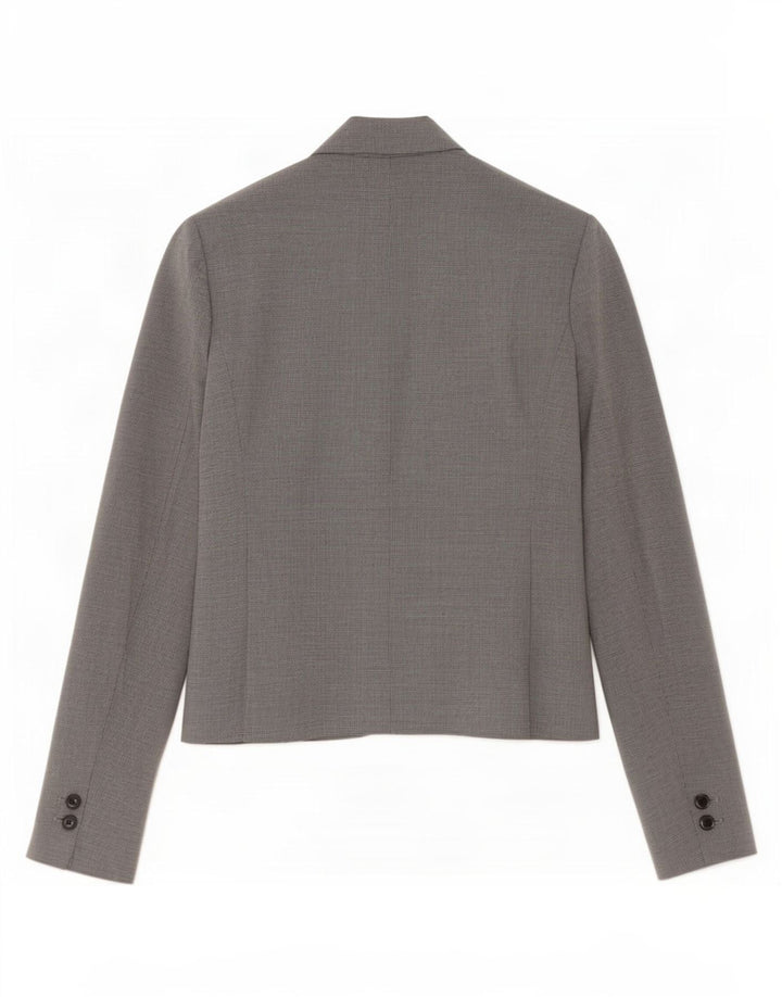 Giacca blazer a 1 bottone da donna Zara EU 38 piccolo poliestere pied de poule grigio