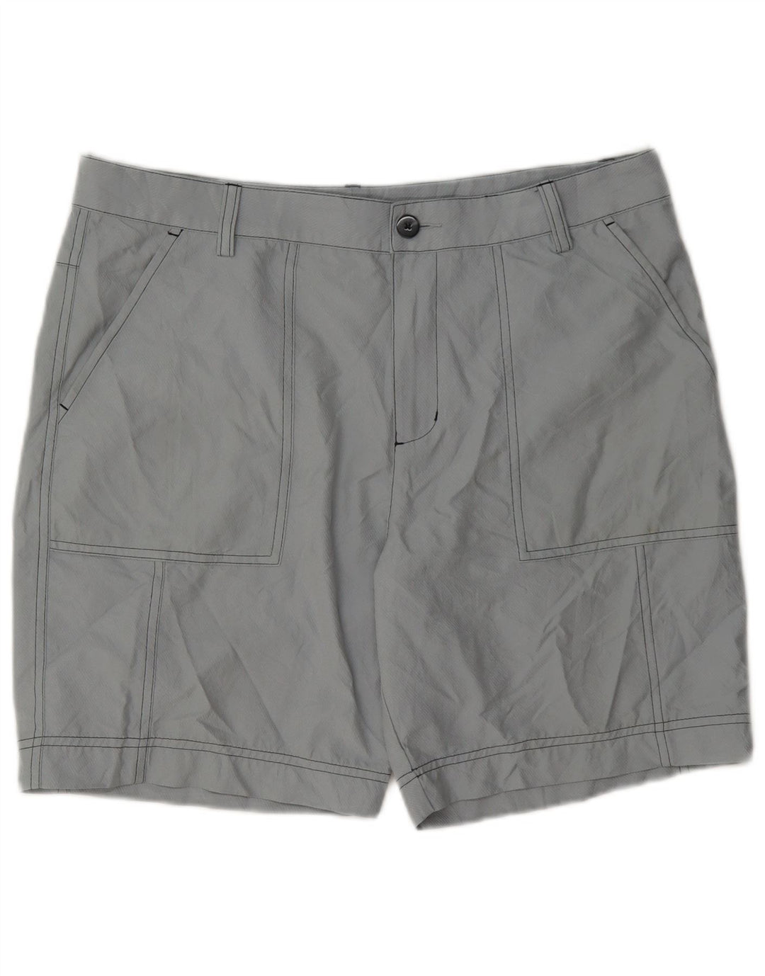 Pantaloncini chino da uomo Adidas W34 Large grigio poliestere