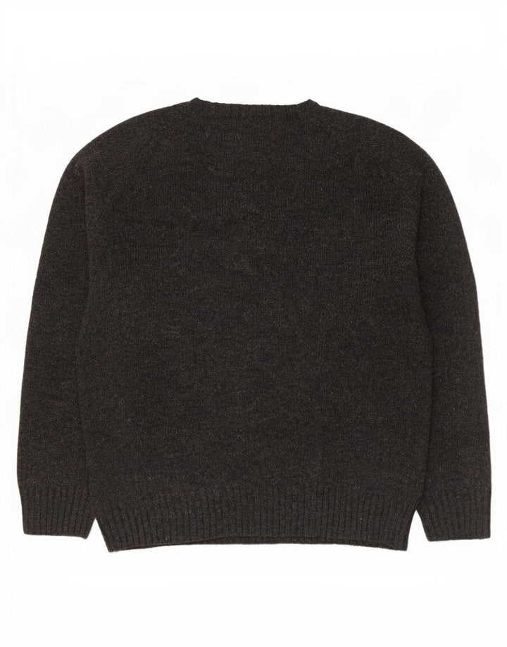 Maglione Kappa Uomo Girocollo Maglione Large Grigio Lana