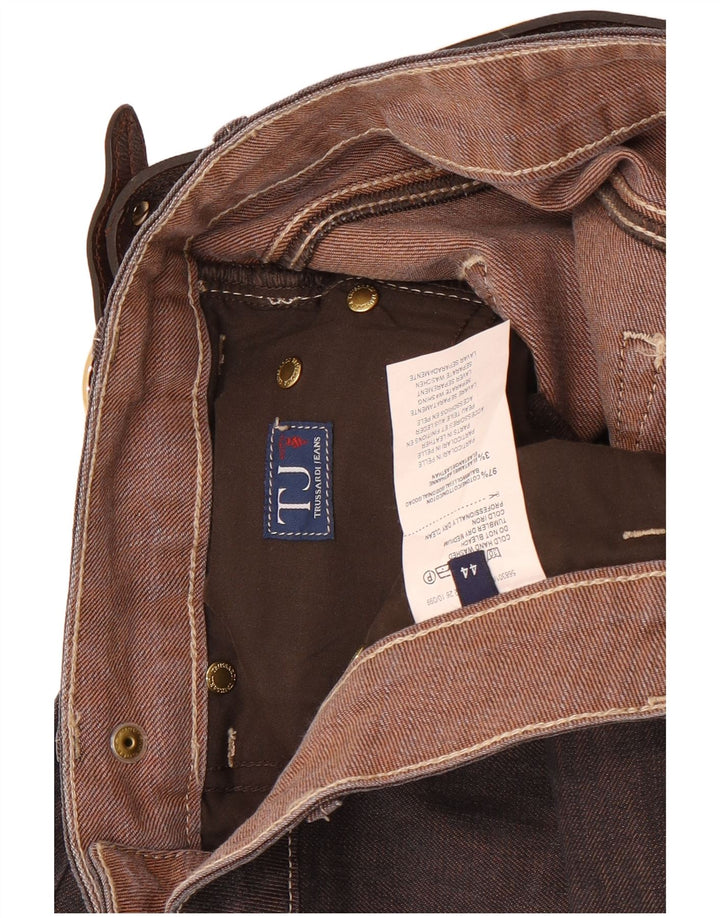 Gonna Trussardi Donna Denim IT 44 Media W32 Cotone Marrone