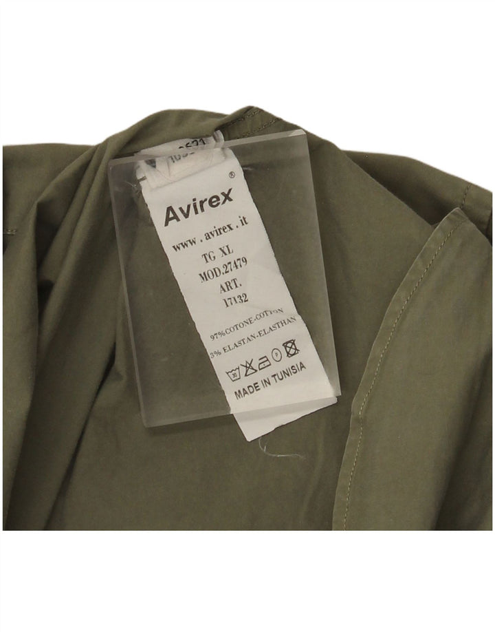Camicia da uomo Avirex XL in cotone kaki