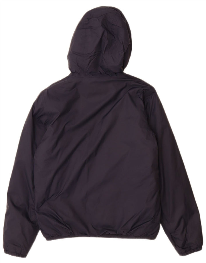 Giacca a vento con cappuccio K-Way da bambino 11-12 anni in poliammide blu navy