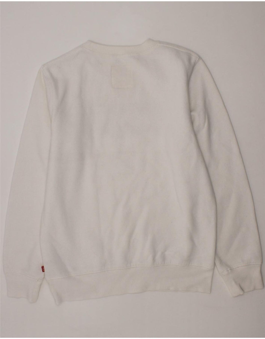 LEVI'S Boys Graphic Sweatshirt Jumper 13-14 Years White Cotton Vintage Levi's and Second-Hand Levi's from Messina Hembry 