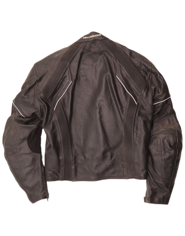 Hein Gericke Giacca da pilota in pelle Motorstyle da uomo UK 34 XS Pelle nera