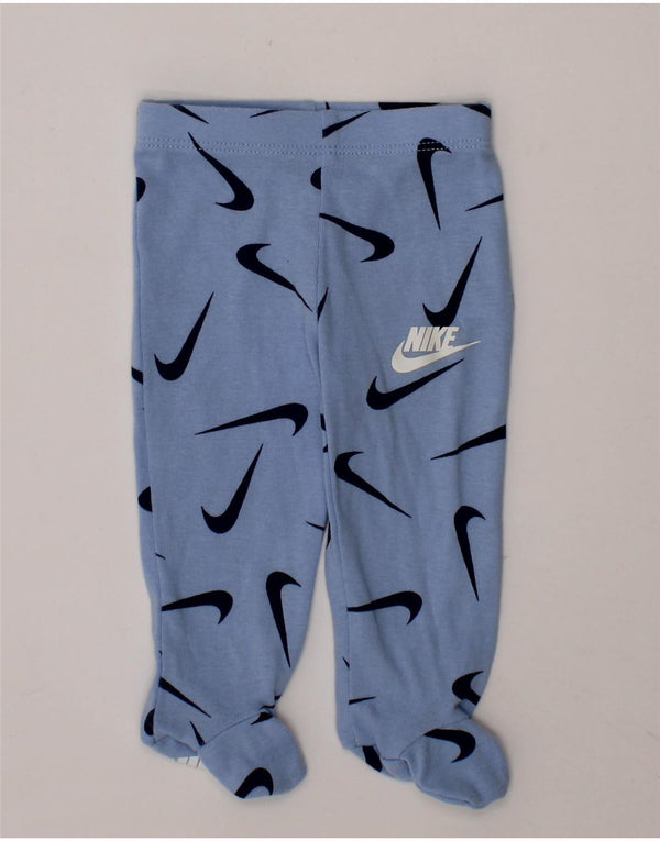 NIKE Baby Boys Graphic Trousers 0-3 Months Blue Cotton