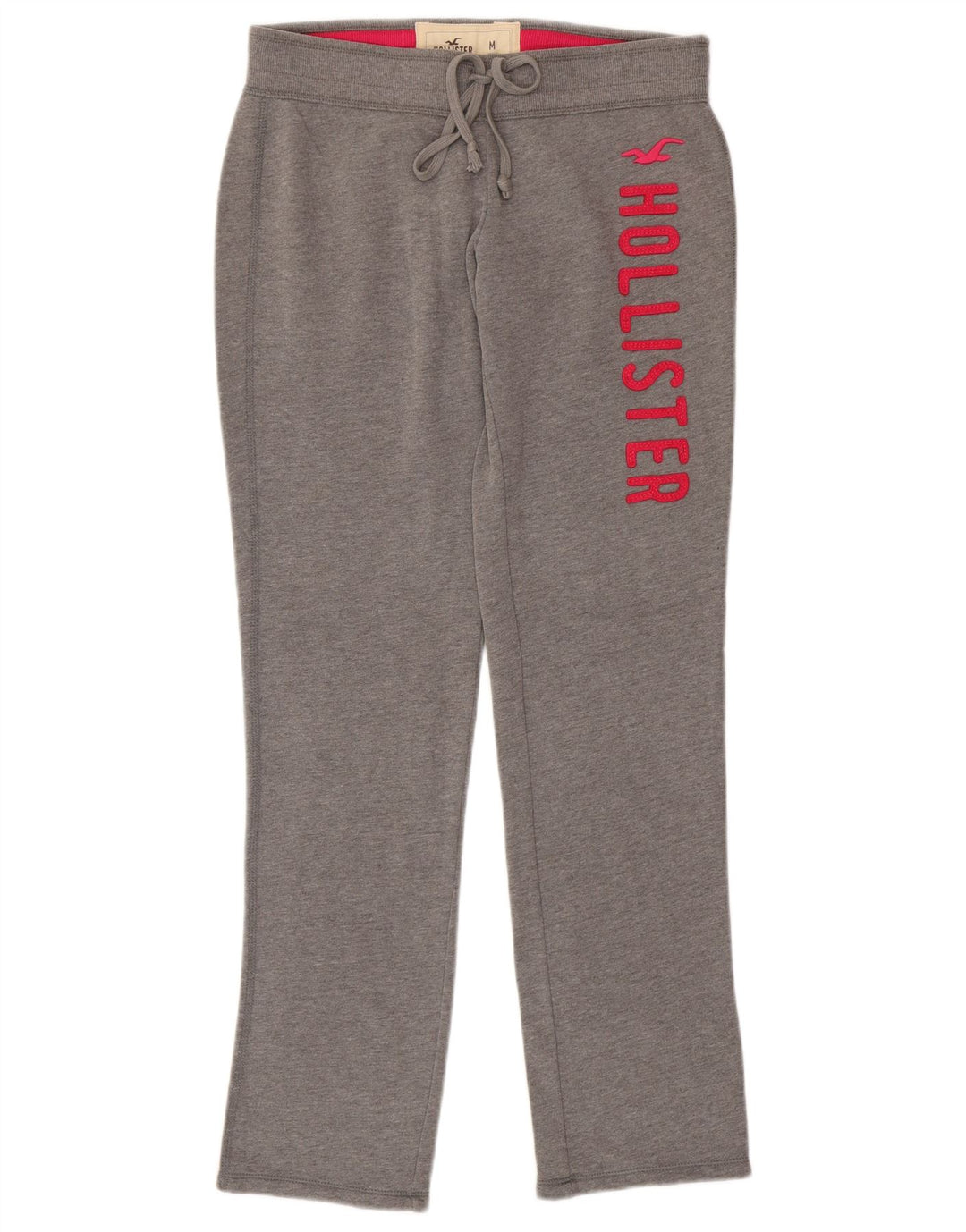 Pantaloni da tuta con grafica HOLLISTER da donna UK 14 Cotone grigio medio