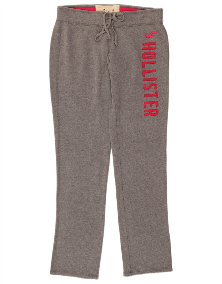 Pantaloni da tuta con grafica HOLLISTER da donna UK 14 Cotone grigio medio