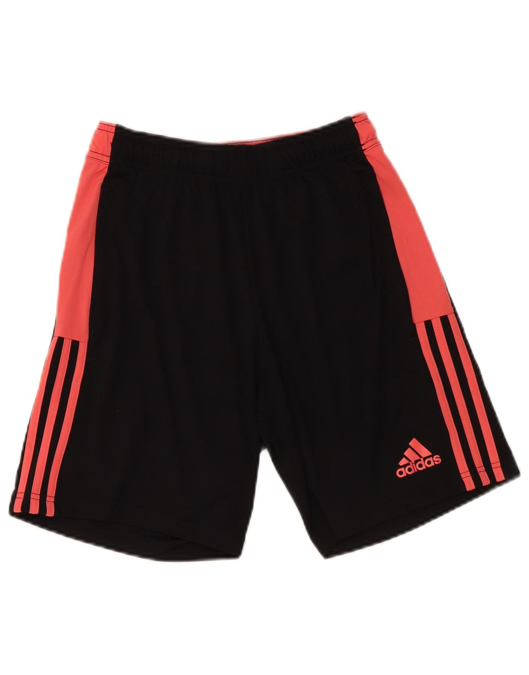 Pantaloncini sportivi Adidas da uomo piccoli in poliestere color block nero