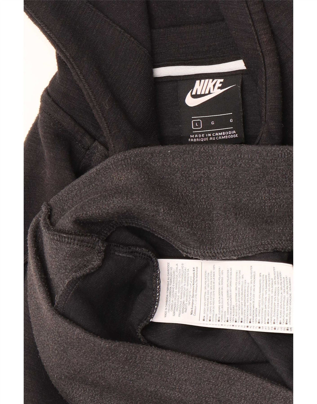 Felpa con cappuccio da uomo Nike Large in cotone color block grigio