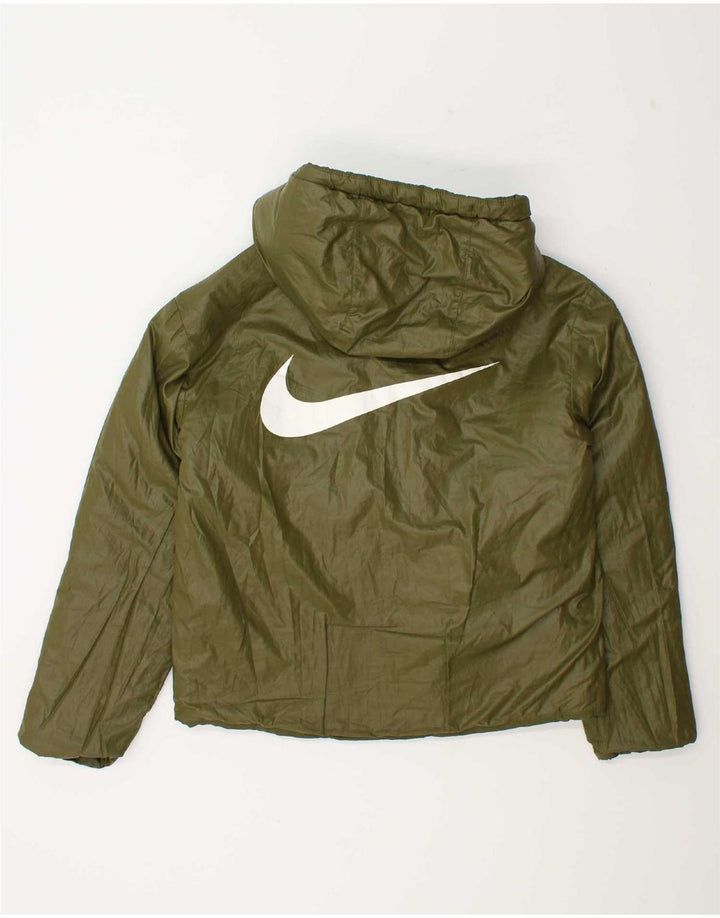 Giacca reversibile imbottita da donna Nike UK 12 poliestere verde medio