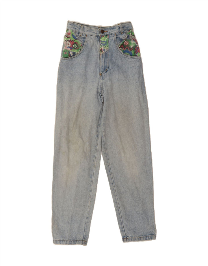VINTAGE Womens High Rise Straight Jeans W24 L28 Blue Vintage Vintage and Second-Hand Vintage from Messina Hembry 