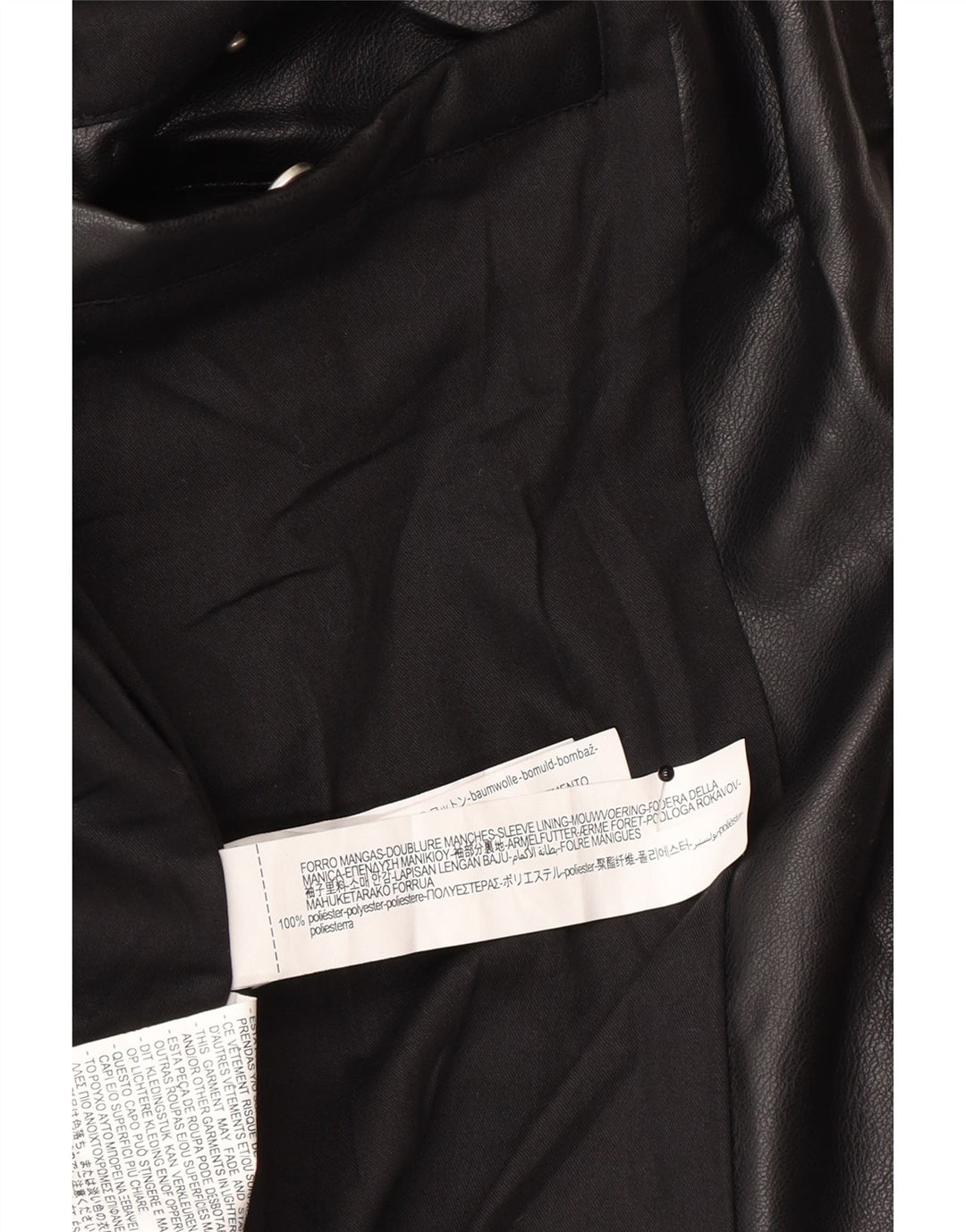 Giacca da uomo in ecopelle Zara UK 42 XL poliestere nero