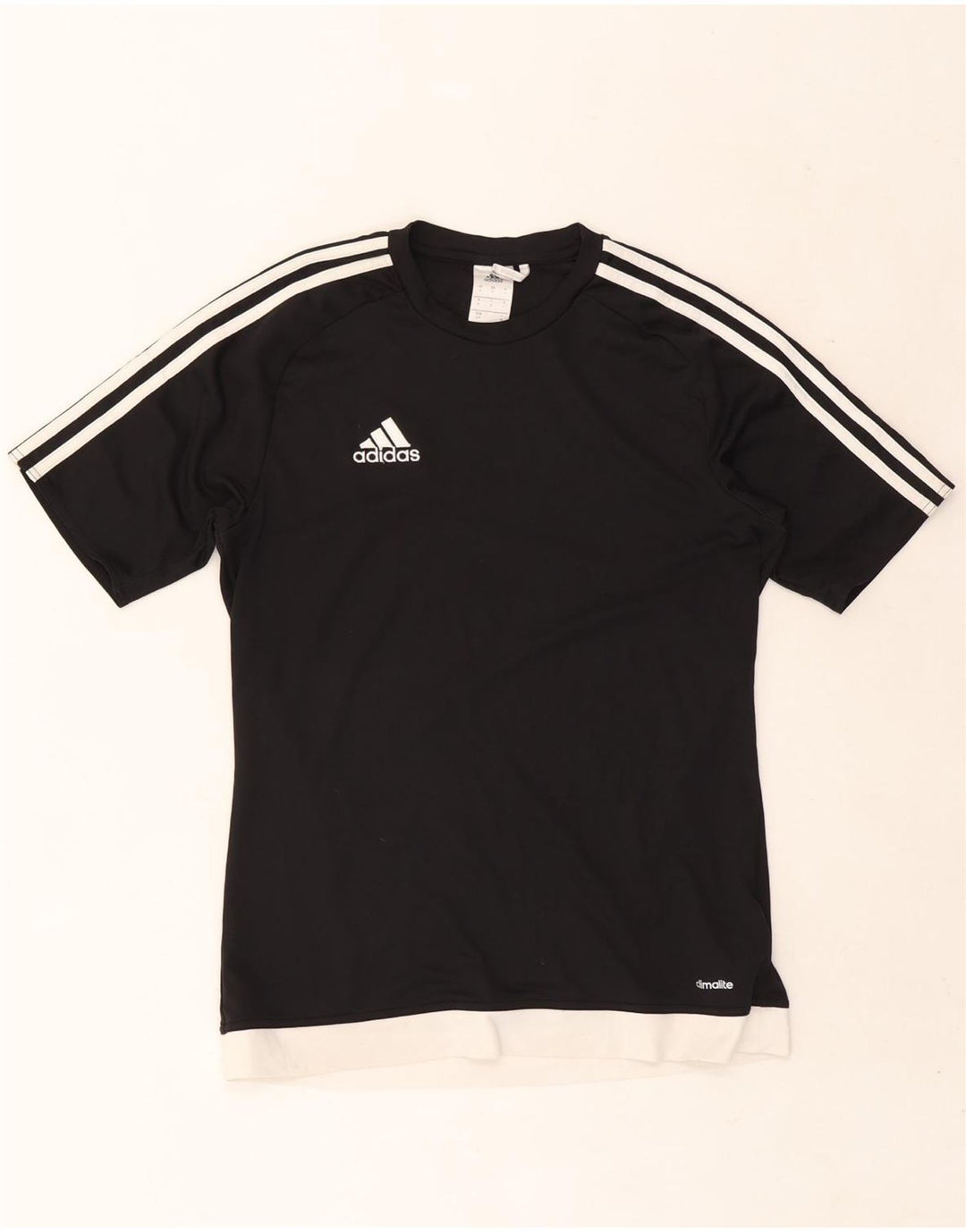 T-shirt Adidas Climalite da uomo, piccola, in poliestere color block nero