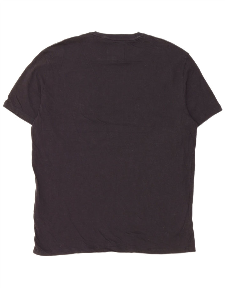 T-shirt grafica da uomo Armani Exchange Top grande in cotone blu navy
