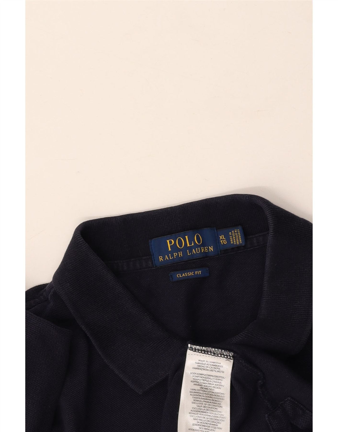 POLO RALPH LAUREN Polo da uomo vestibilità classica XL in cotone blu navy