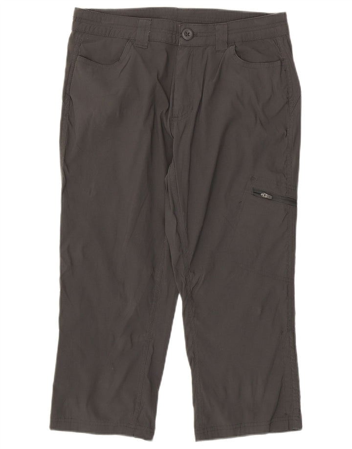 Pantaloni capri cargo dritti da donna EDDIE BAUER US 4 Small W30 L21 Grigio