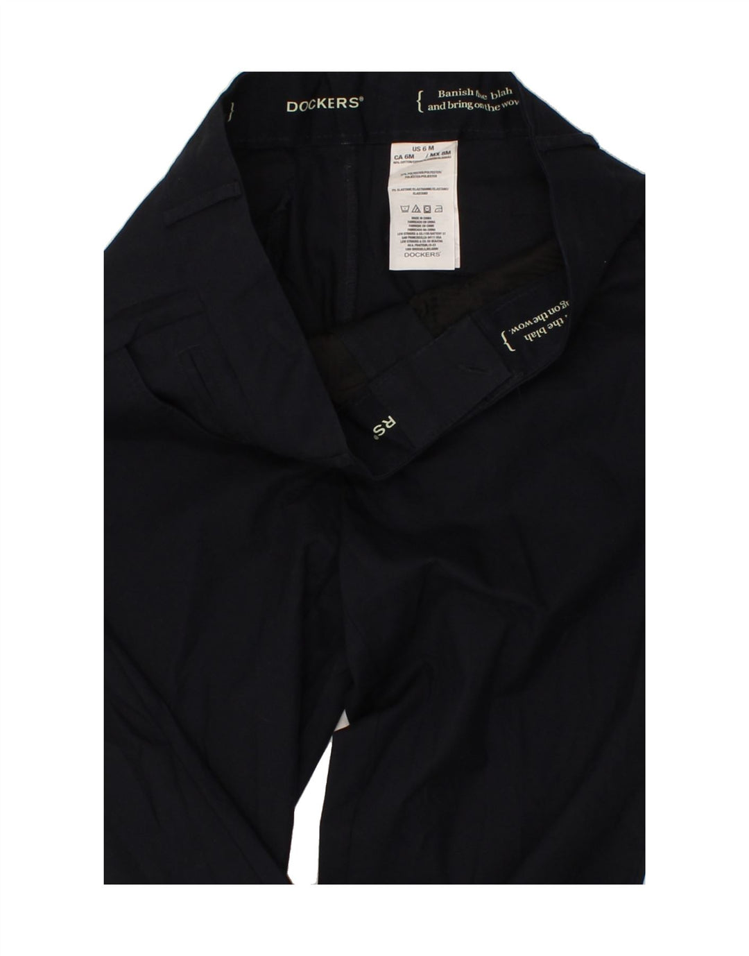 DOCKERS Womens Straight Casual Trousers US 6 Medium W30 L31 Navy Blue Vintage Dockers and Second-Hand Dockers from Messina Hembry 