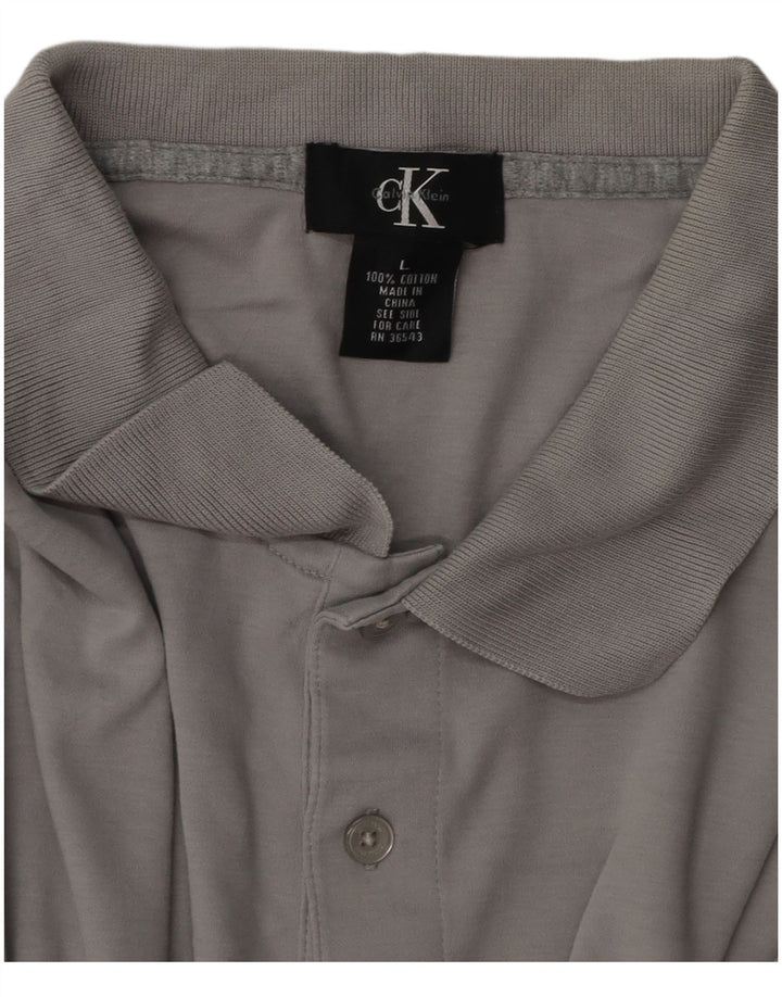 CALVIN KLEIN Polo Uomo Large Grigio Cotone