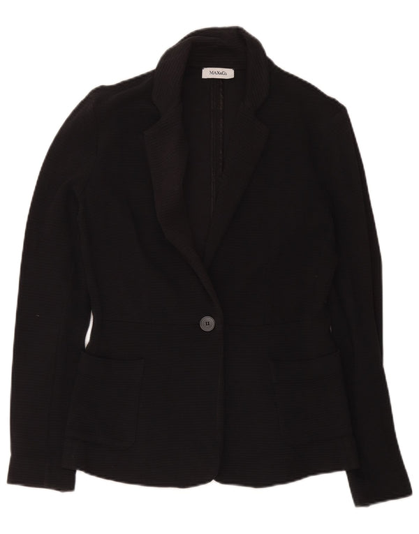 Giacca blazer da donna a 1 bottone Max & Co. UK 12 media nera