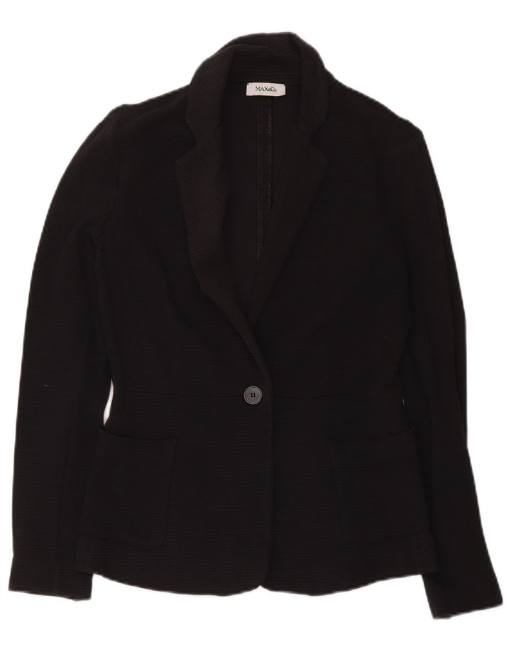 Giacca blazer da donna a 1 bottone Max & Co. UK 12 media nera