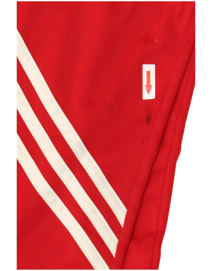 Giacca da ginnastica da uomo Adidas, giacca in poliestere color block rosso medio