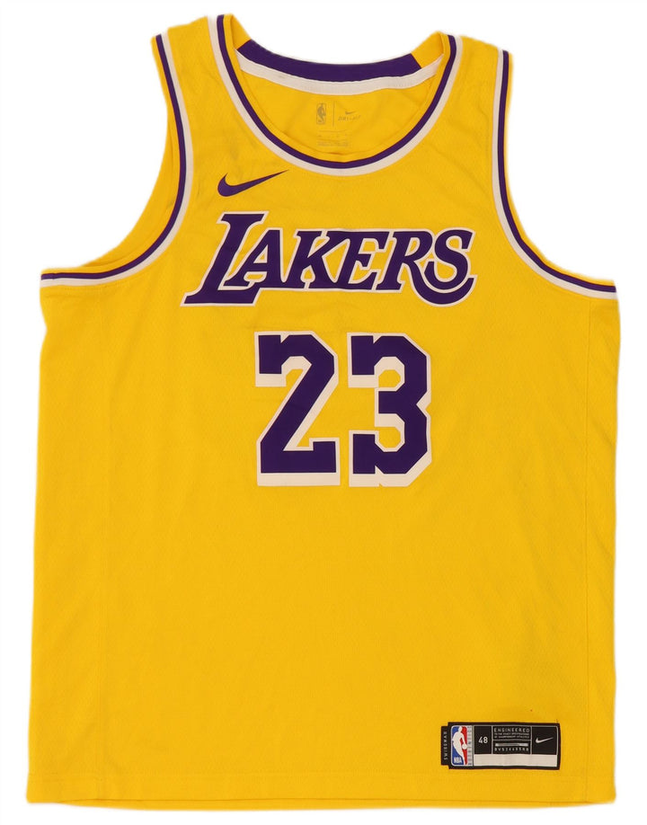 Canotta grafica Nike Lakers da uomo, grande, in poliestere giallo