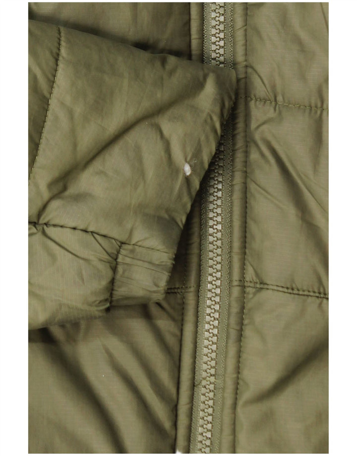 Giacca imbottita con cappuccio Nike da uomo UK 38 medio poliestere kaki