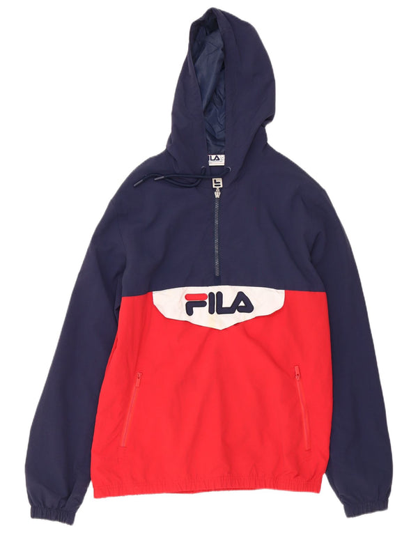 Giacca da ginnastica con cappuccio grafico da uomo Fila Small Colorblock blu navy