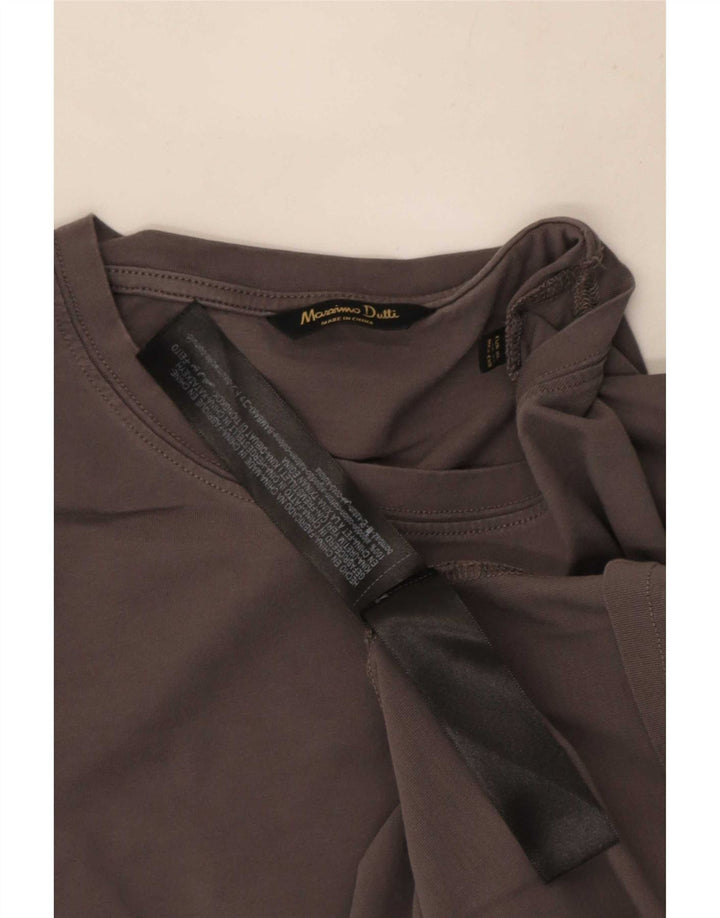 Massimo Dutti Maglia da uomo a maniche lunghe XL in cotone grigio