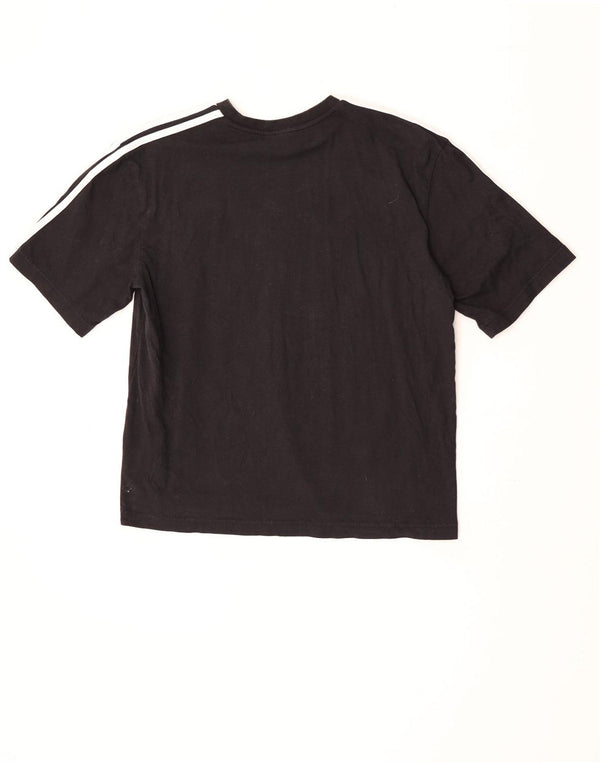 T-shirt grafica oversize da donna Adidas UK 10 piccola in cotone nero
