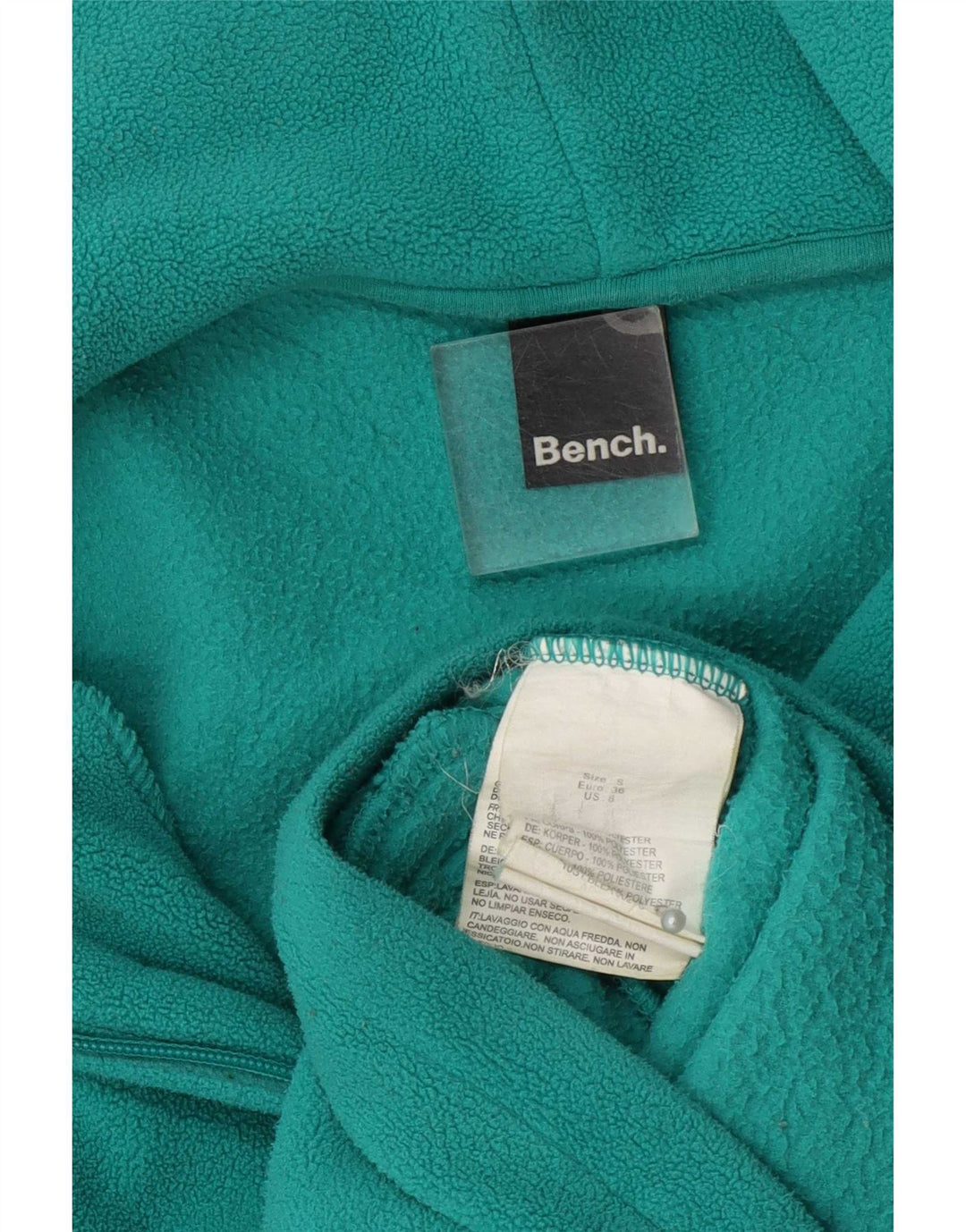 Giacca in pile grafica da donna Bench UK 10 Small Verde Poliestere