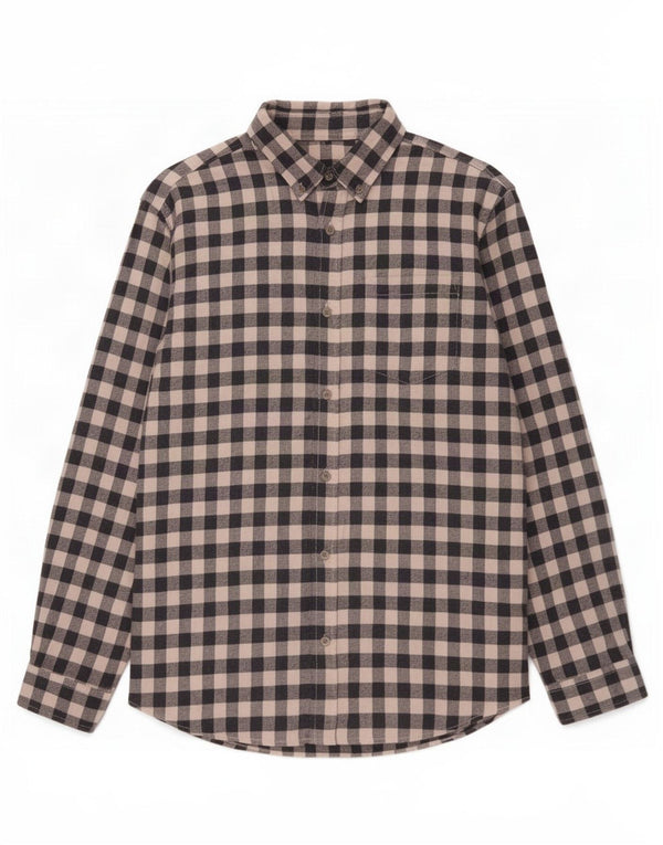 Jack & Jones Camicia da uomo in flanella di cotone a quadretti blu navy medio