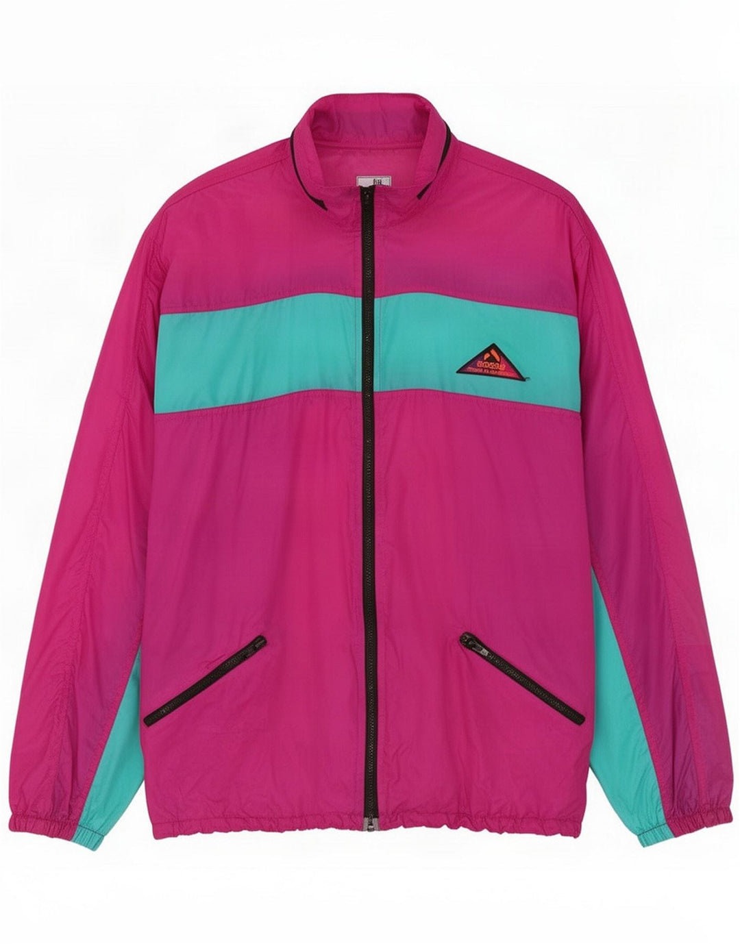 Aesse Giacca da tuta da uomo Small Pink Colourblock in poliammide