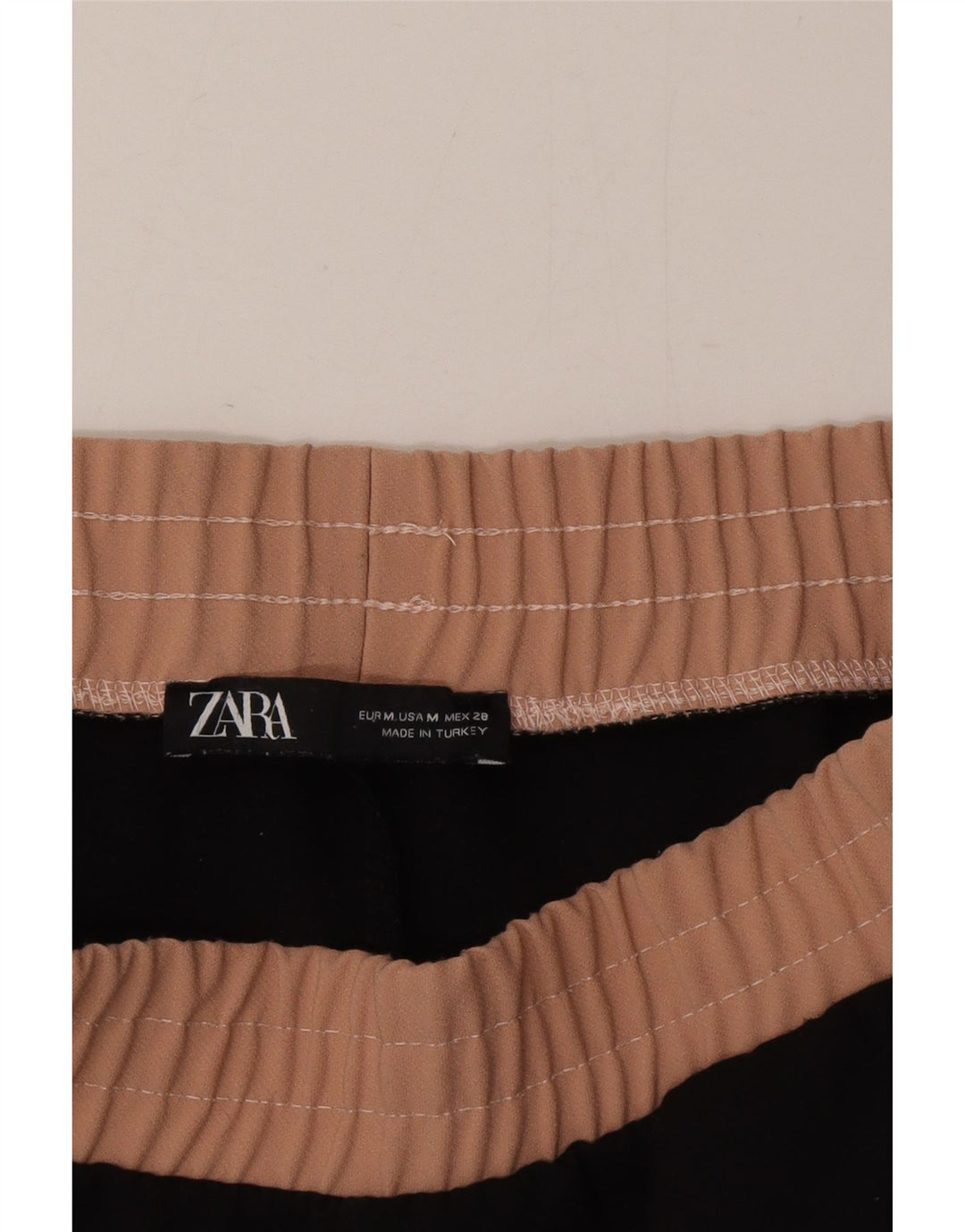 Pantaloni da tuta corti da donna Zara UK 12 Medium Black Colourblock
