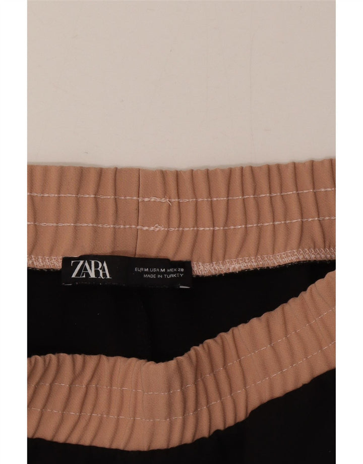 Pantaloni da tuta corti da donna Zara UK 12 Medium Black Colourblock