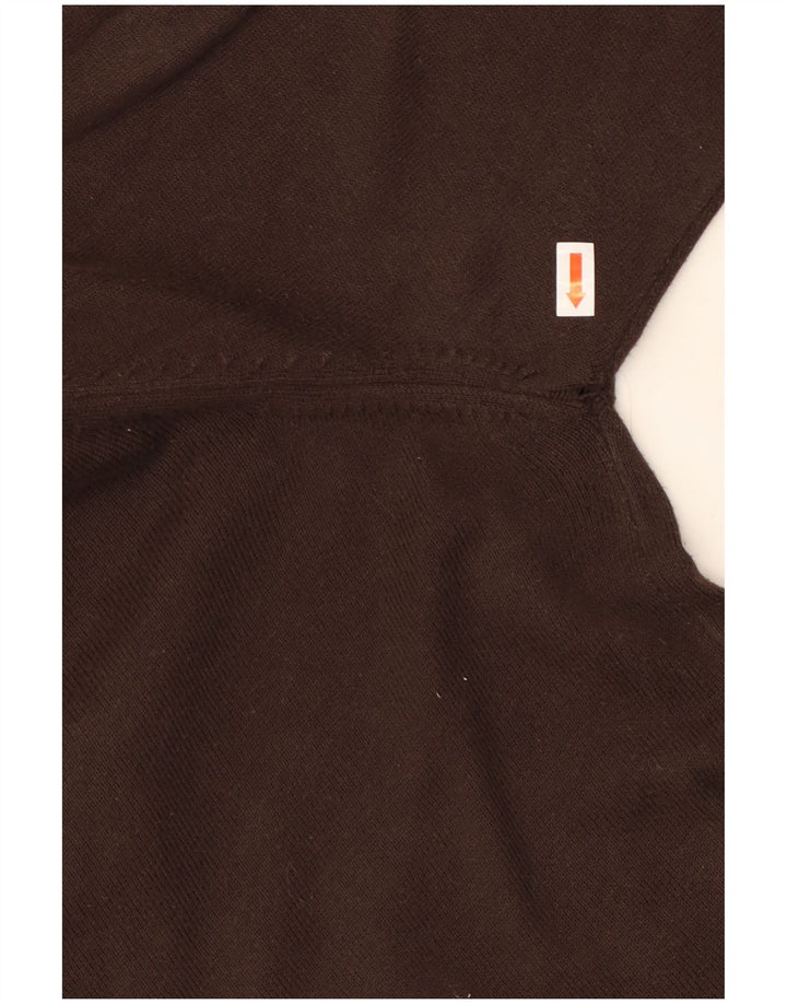 DIESEL Maglione da donna con collo a bottoni UK 14 Cotone marrone medio