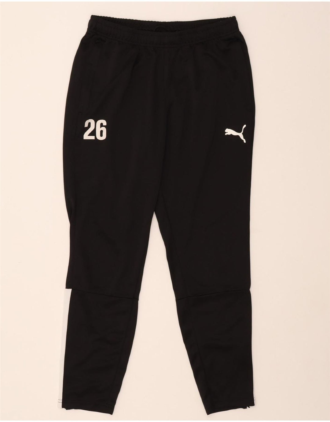 PUMA Mens Tracksuit Trousers Large  Black Colourblock Polyester Vintage Puma and Second-Hand Puma from Messina Hembry 