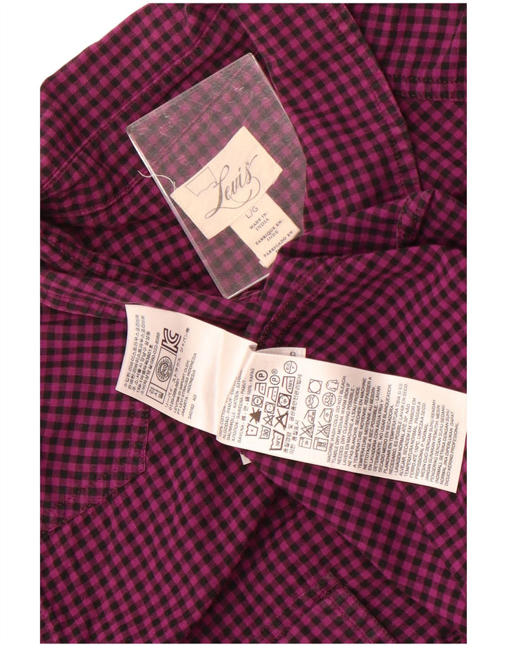Camicia da donna Levi's UK 16 Large Viola in cotone a quadretti