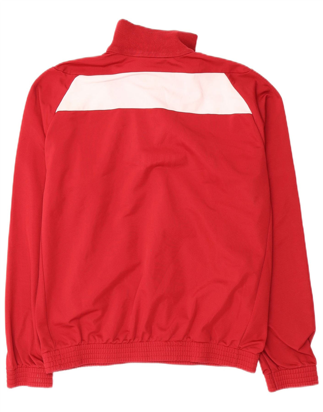 Macron Felpa da uomo con collo con zip grafica Maglione rosso medio color block