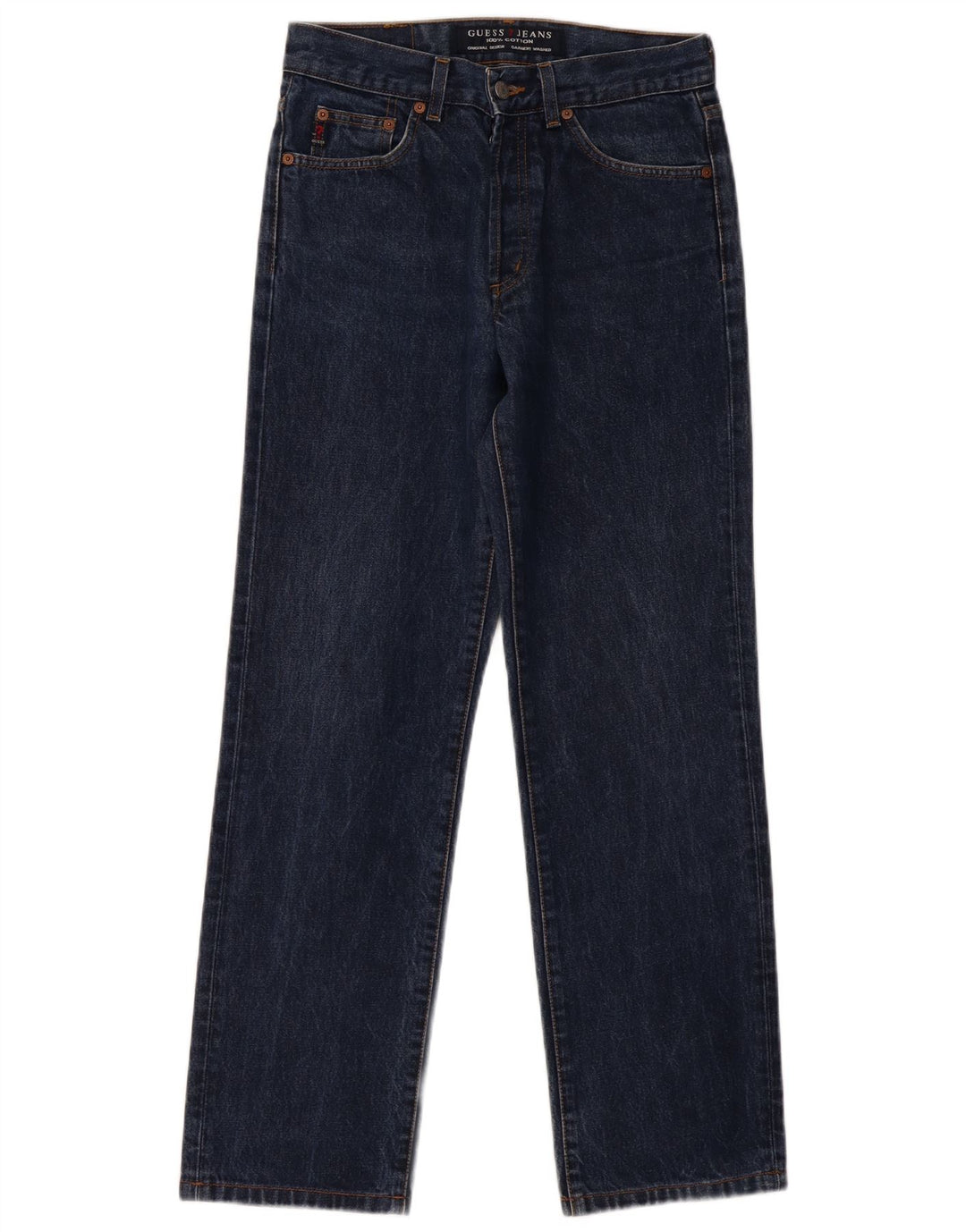 Jeans dritti da uomo GUESS W29 L30 in cotone blu navy