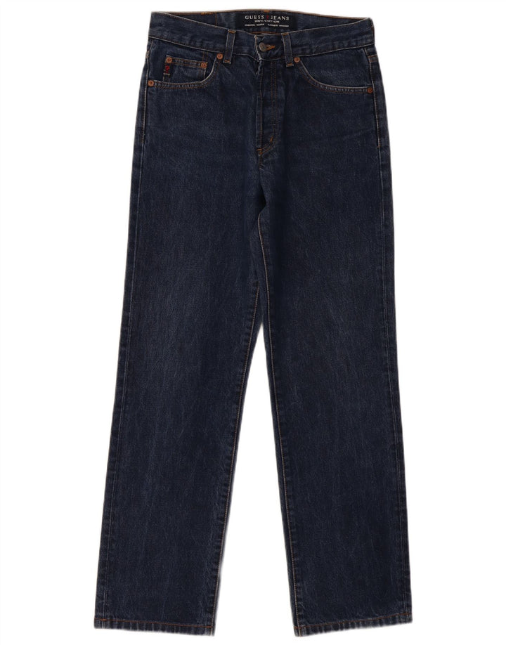 Jeans dritti da uomo GUESS W29 L30 in cotone blu navy