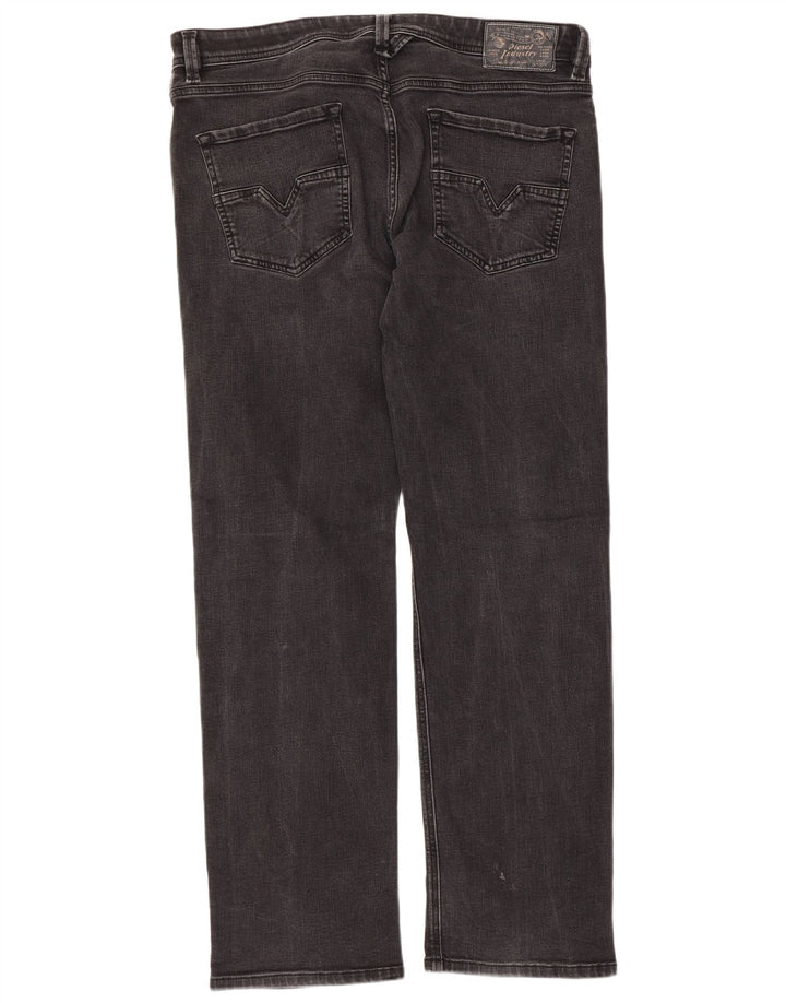 Jeans dritti regolari Larkee da donna Diesel W36 L30 cotone nero