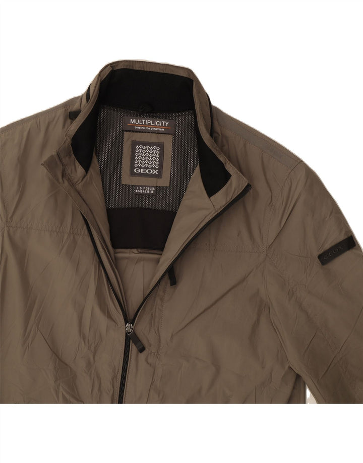 GEOX Mens Bomber Jacket UK 38 Medium Brown Polyester Vintage Geox and Second-Hand Geox from Messina Hembry 