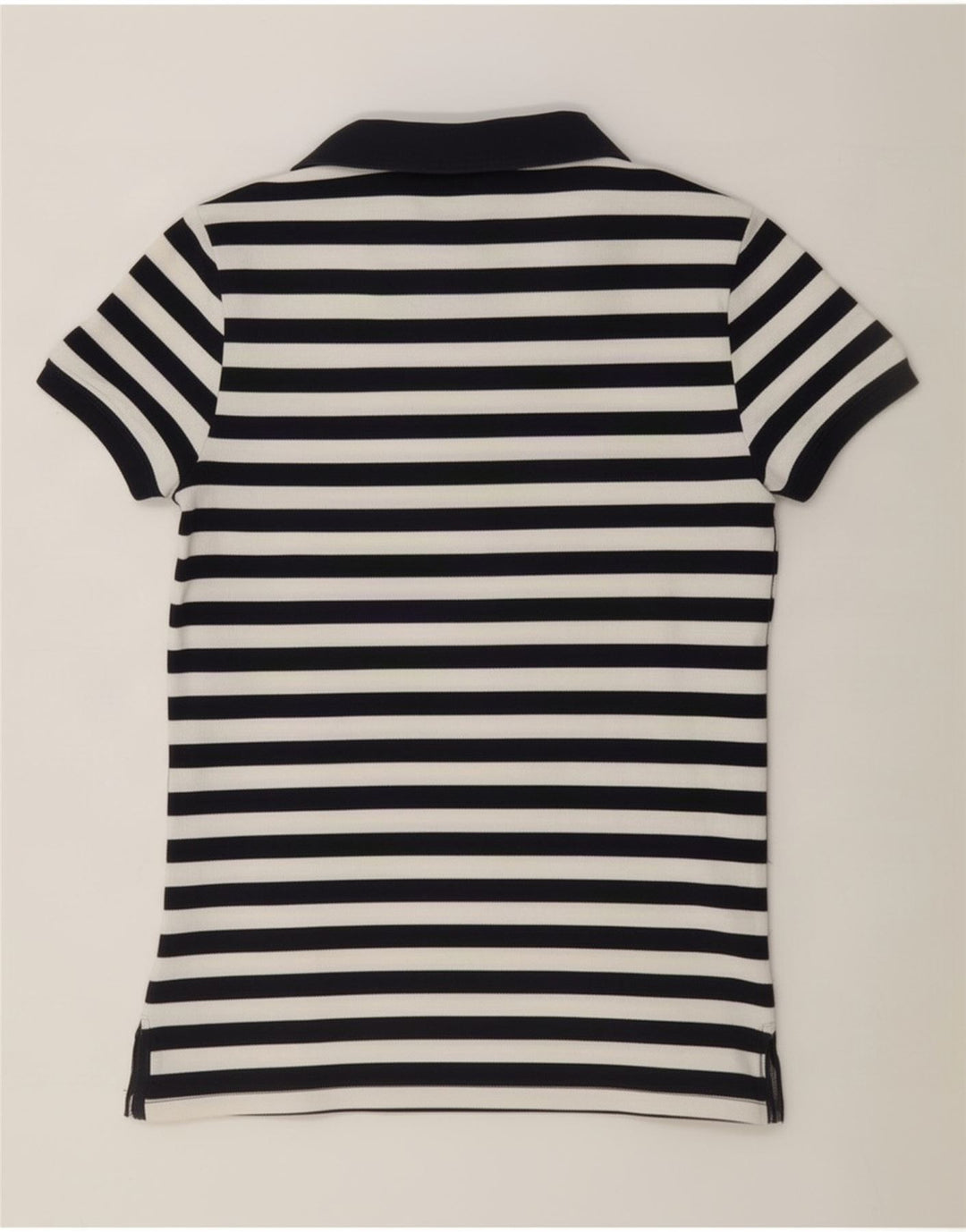 Polo da donna Puma UK 10 piccola in cotone a righe bianche