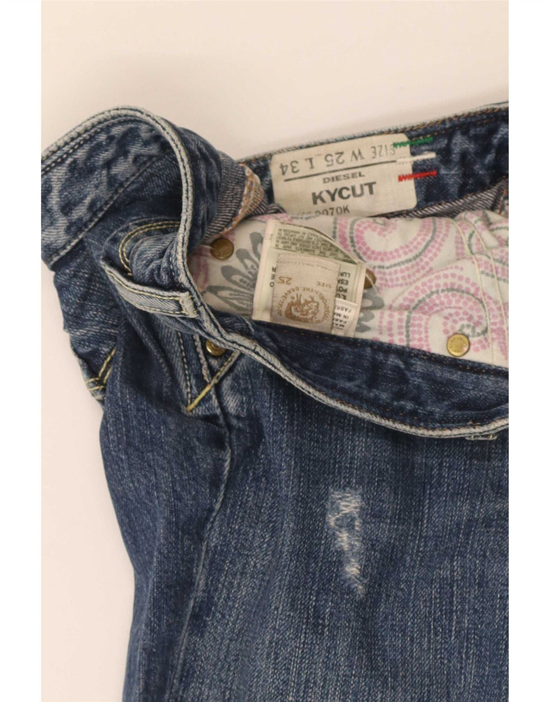 Jeans da donna Diesel Kycut Bootcut W25 L34 cotone blu